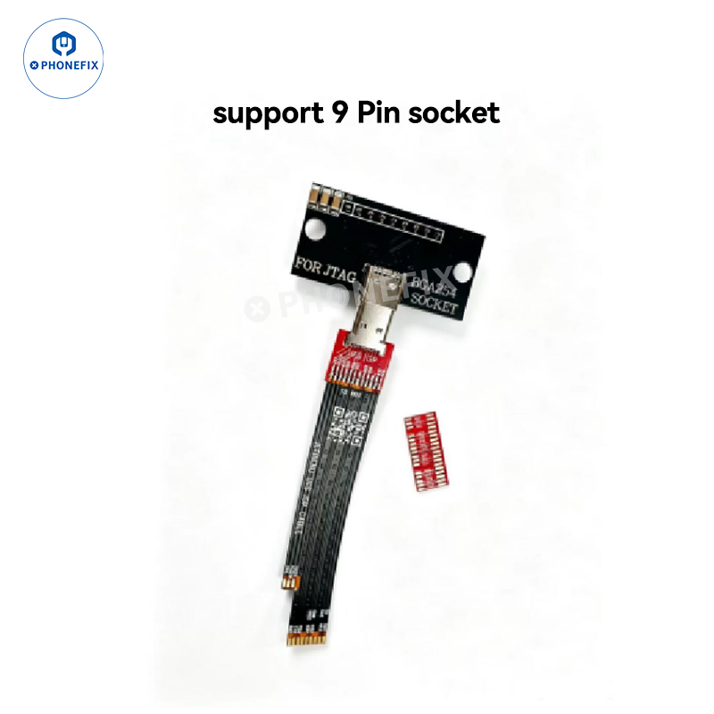 PHONEFIX Z3X Easy Jtag Plus Box with 9-pin socket adapter for eMMC and UFS BGA chips, phone unlocking tools.