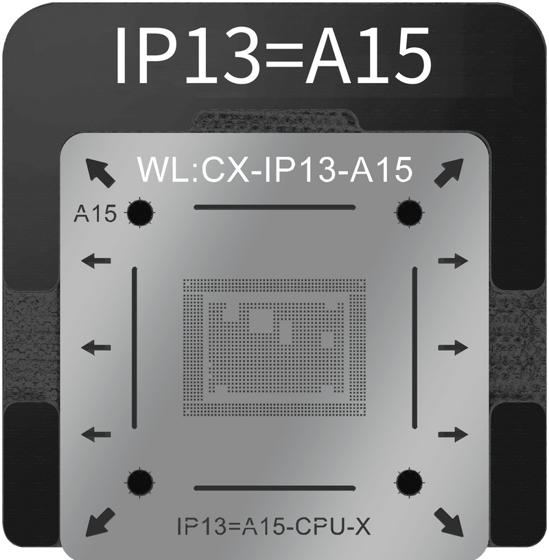 WL 0.1mm BGA Reballing Stencils Kit For iPhone A8-A16 CPU - CHINA PHONEFIX