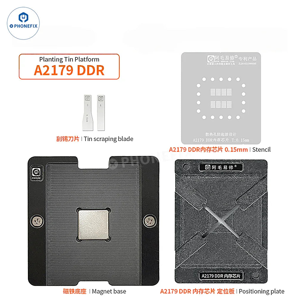 AMAOE BGA253 BGA190 Reballing Stencils for DDR LPDDR3 video memory chips