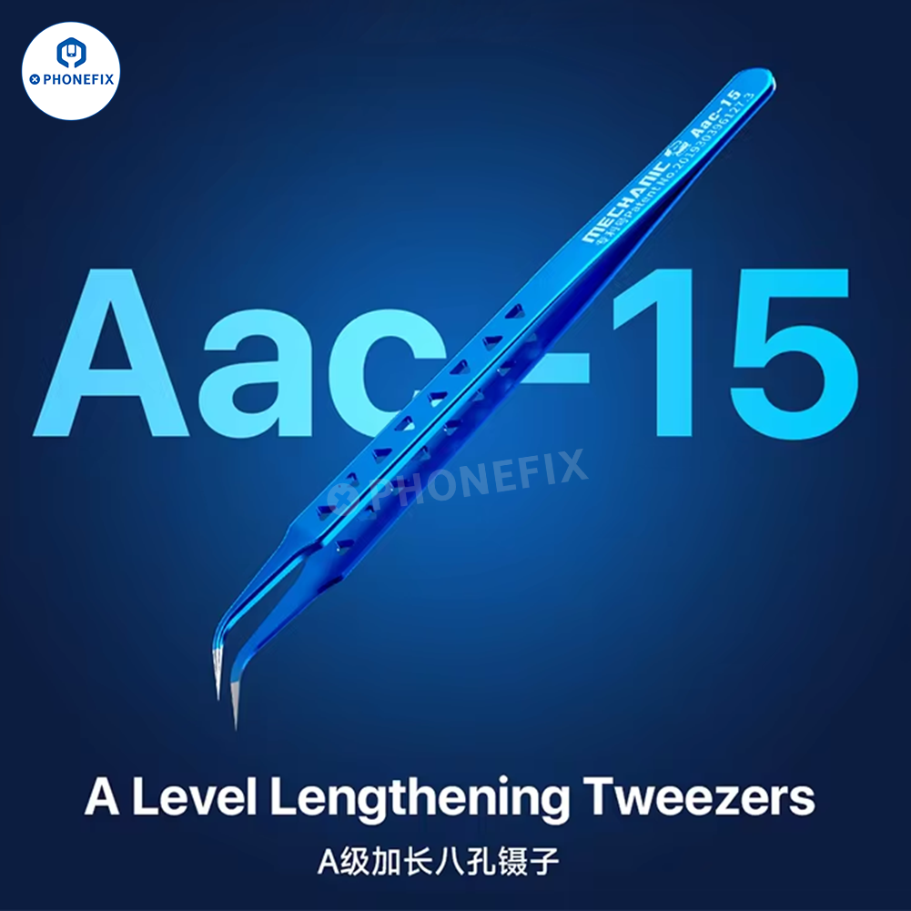 PhoneFix AAC-14 hollow heat-dissipating tweezers for precise tin component removal and positioning in electronic repairs.