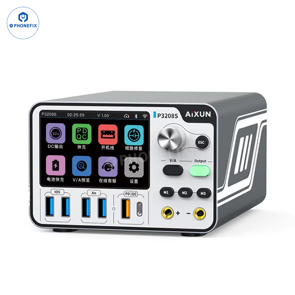 AIXUN P3208S 32V 15A Power Supply for iPhone 7-17 Pro Max Repair