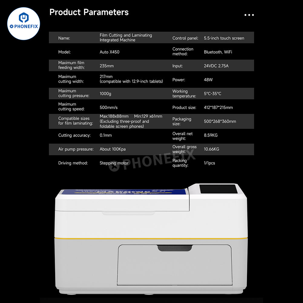MECHANIC Auto X450 Screen Film Cutting Laminating Curing Machine