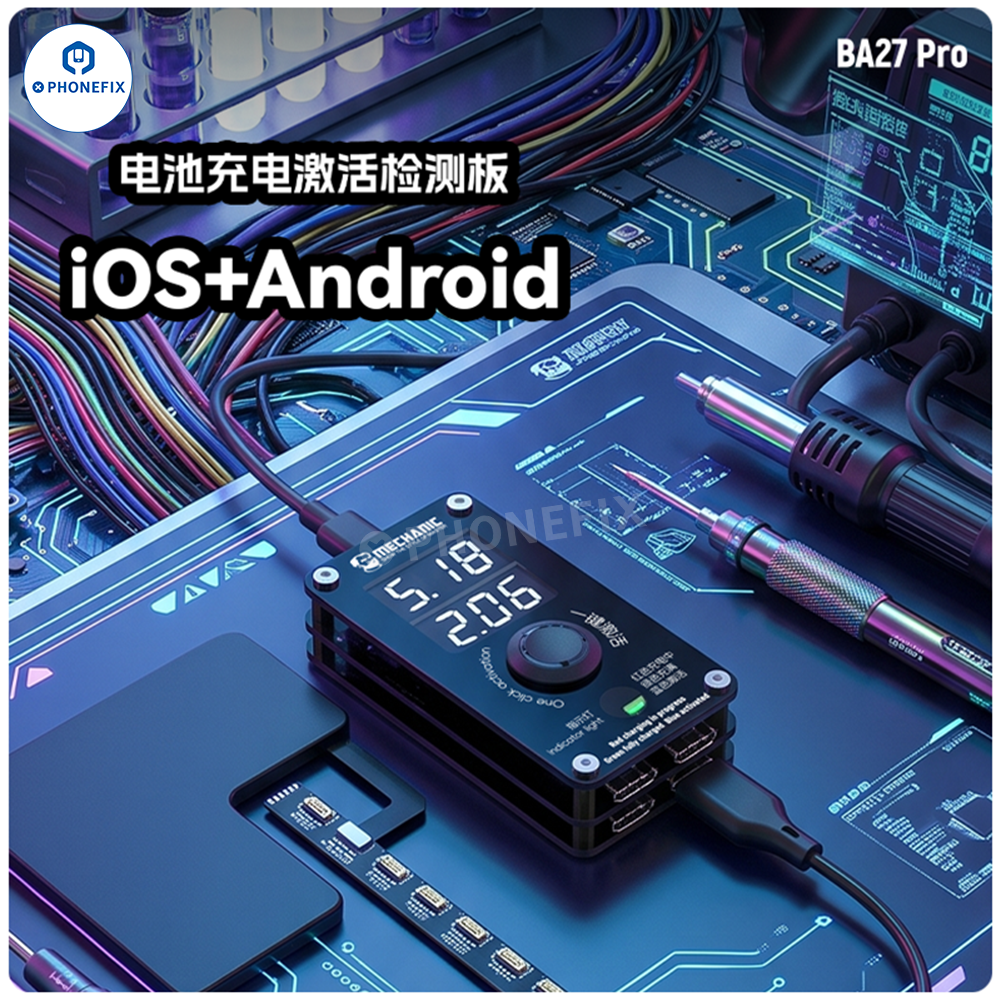 CHINA PHONEFIX SHOP Team MECHANIC BA27 Pro battery activation board for iPhone and Android phone battery testing tool.