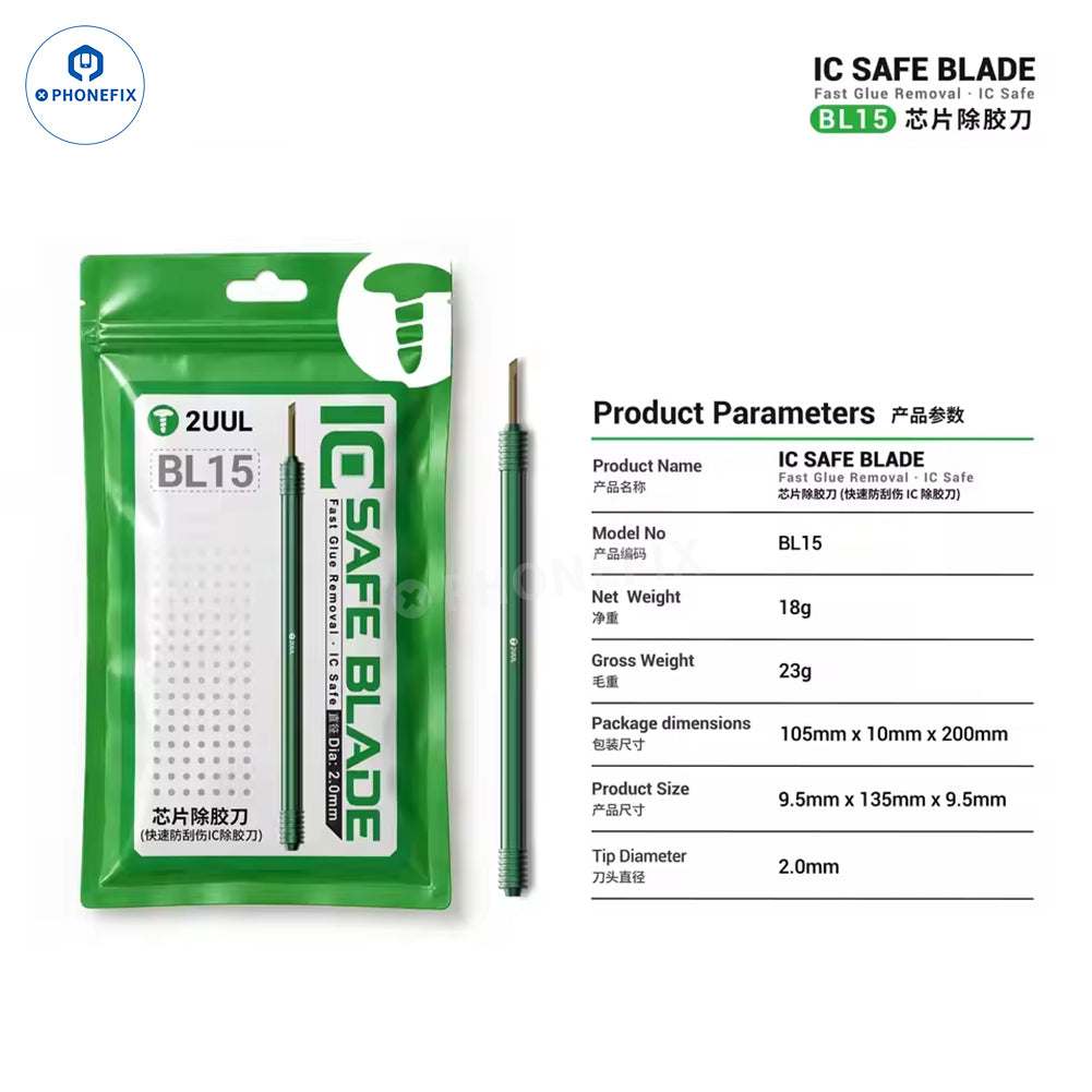 2UUL BL15 IC Glue Removal Blade for Phone & Electronics Repair