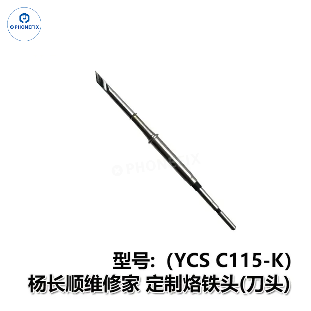 YCS Repairer C210 C245 C115 Long Knife Edge Soldering Iron Tips