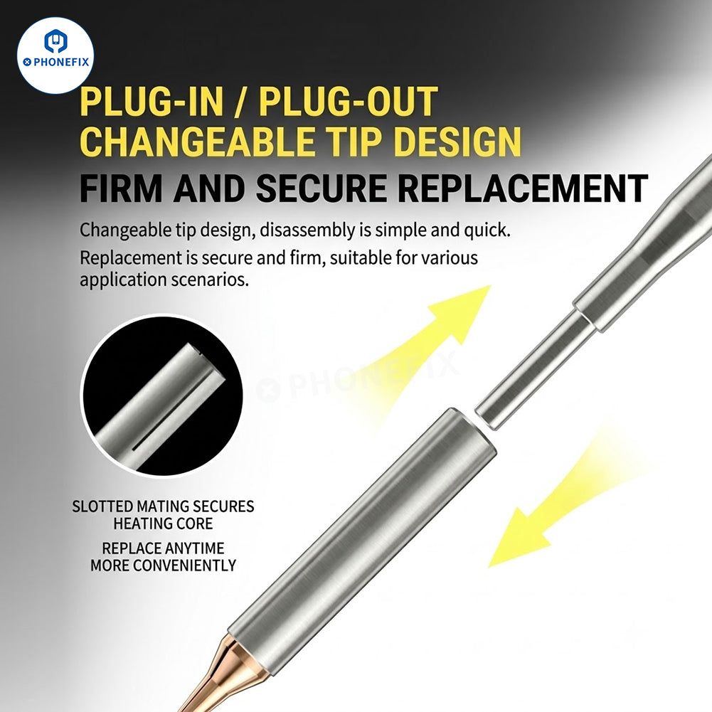 C210 Replaceable Iron Tip Set for Phone Jumper Wire Soldering Repair