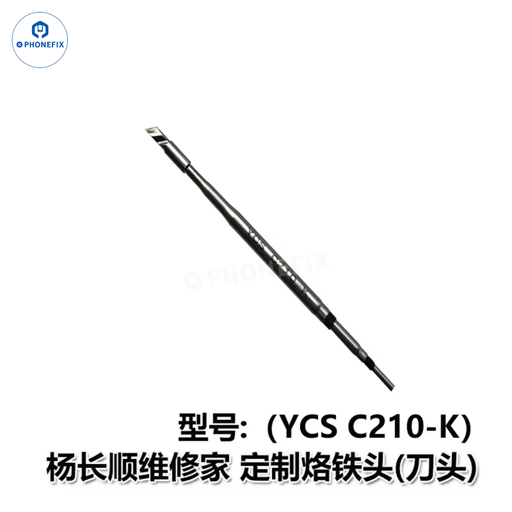 YCS Repairer C210 C245 C115 Long Knife Edge Soldering Iron Tips