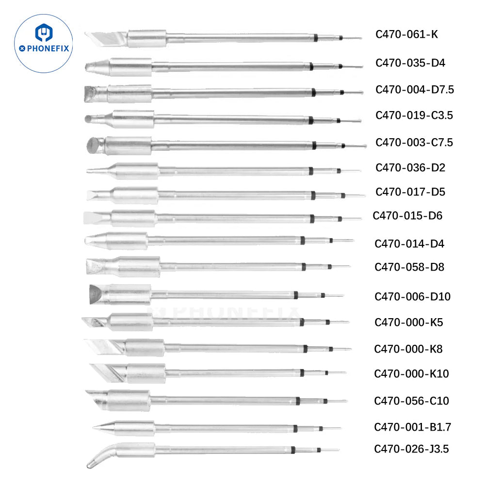 PHONEFIX C470 Soldering Iron Tips for Phone PCB CPU IC Repair - CHINA PHONEFIX SHOP Team