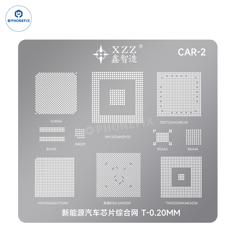 XZZ CAR Series BGA Reballing Stencil for Tesla & Electric Vehicles