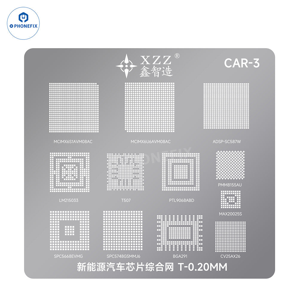 XZZ CAR Series BGA Reballing Stencil for Tesla & Electric Vehicles