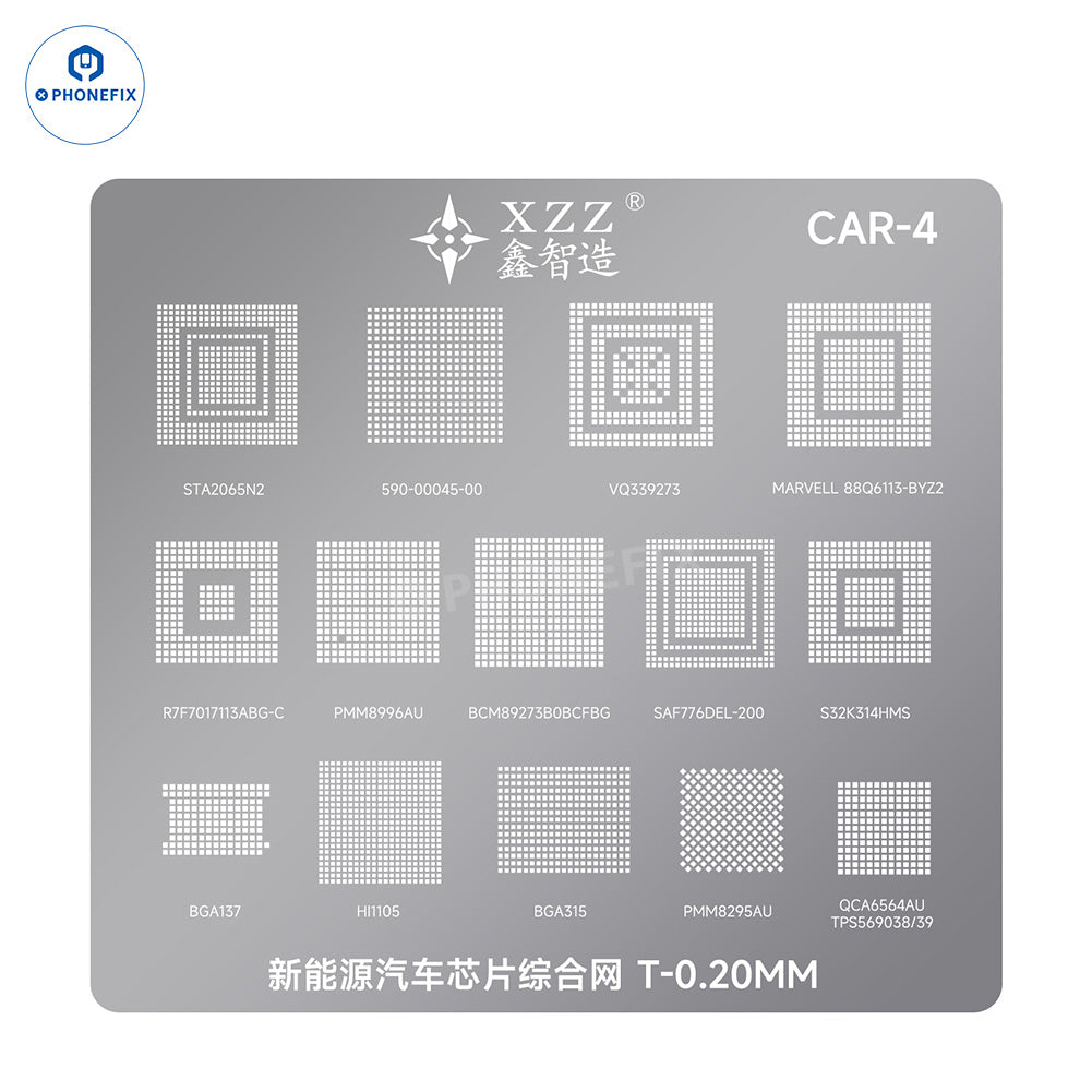 XZZ CAR Series BGA Reballing Stencil for Tesla & Electric Vehicles