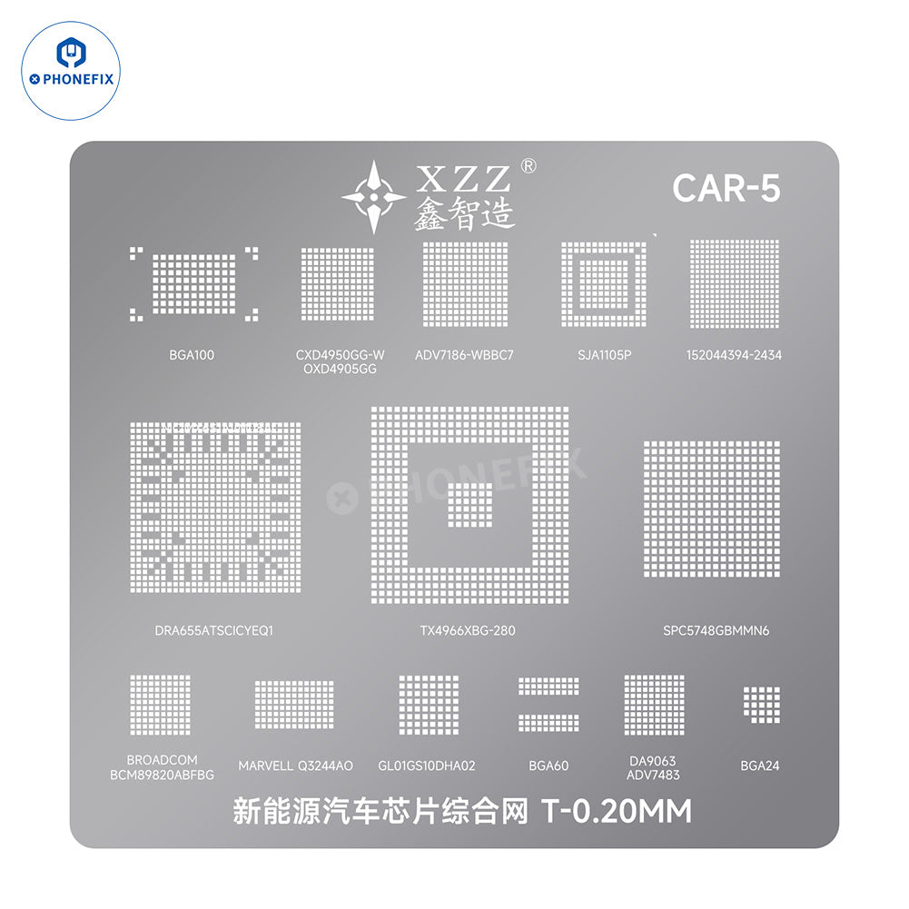 XZZ CAR Series BGA Reballing Stencil for Tesla & Electric Vehicles
