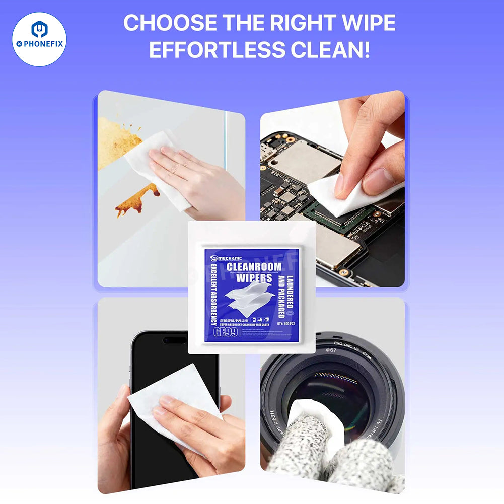MECHANIC Anti-static Non-dust Cloth PCB LCD Lens Cleaning Wiper - CHINA PHONEFIX SHOP Team