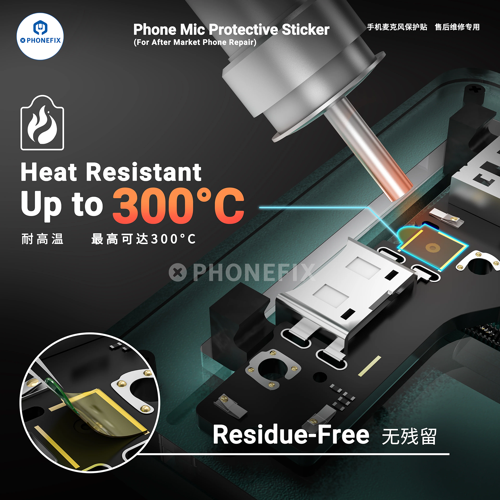 2UUL Phone Camera Dot Matrix MIC Protective Sticker 7mm 12mm