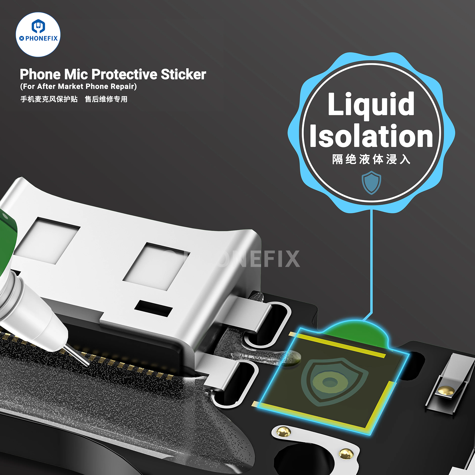 2UUL Phone Camera Dot Matrix MIC Protective Sticker 7mm 12mm