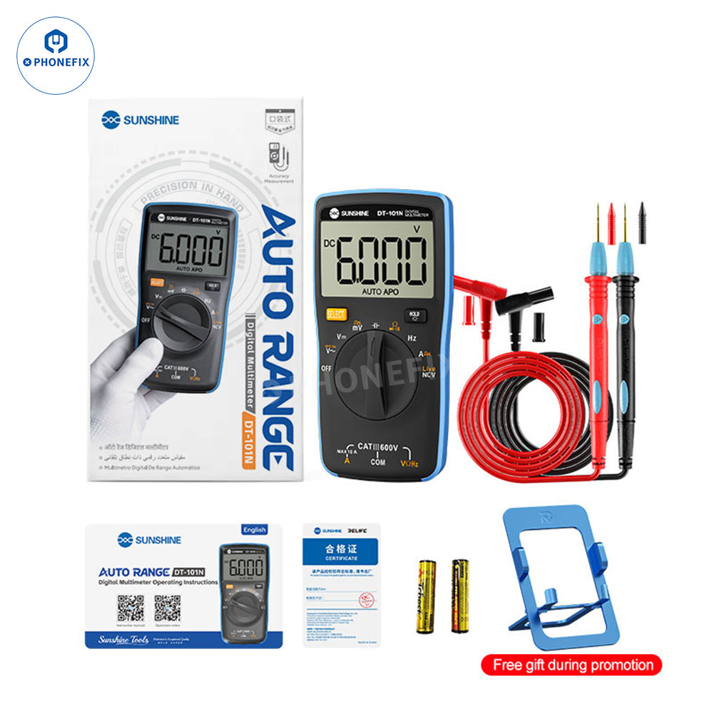 SUNSHINE DT-101N Auto-Ranging Multimeter for Phone Motherboard Testing - CHINA PHONEFIX SHOP Team