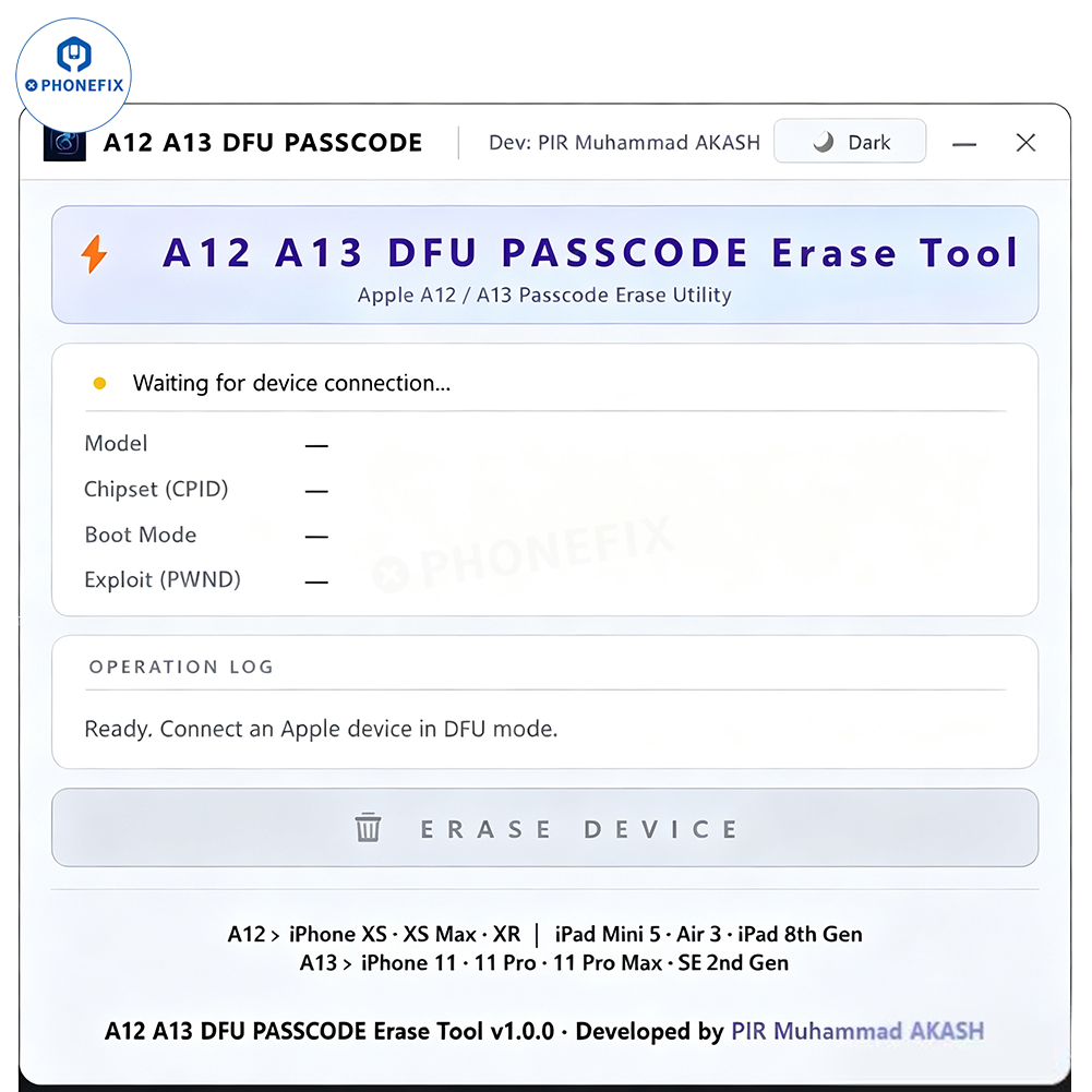 Pwned DFU Mode Adapter for Apple A12 A13 DFU PASSCODE Erase