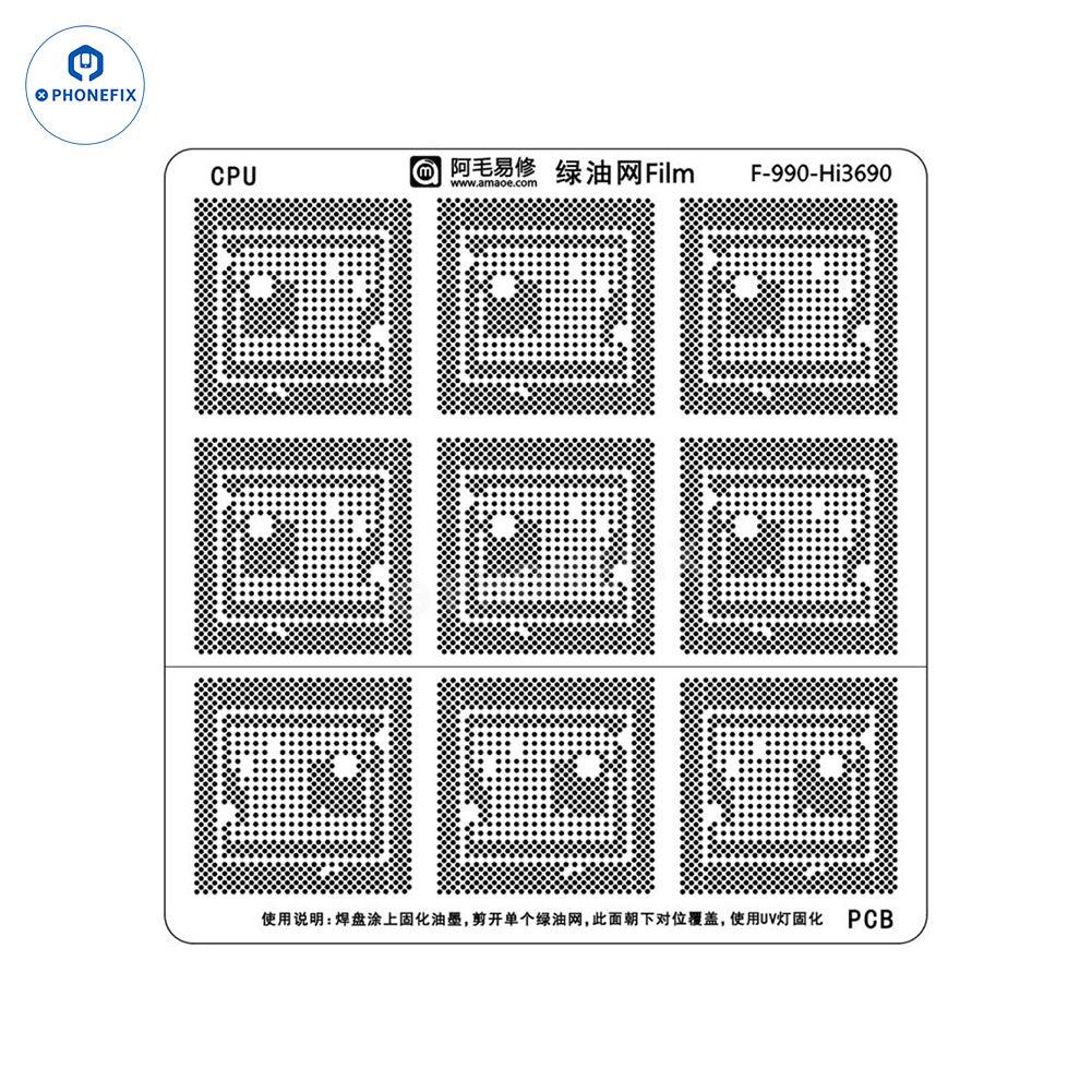 AMAOE Green Oil Network Film for iphone A10-A17 CPU BGA Reballing