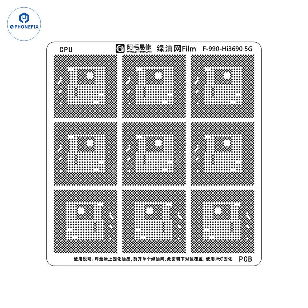AMAOE Green Oil Network Film for iphone A10-A17 CPU BGA Reballing