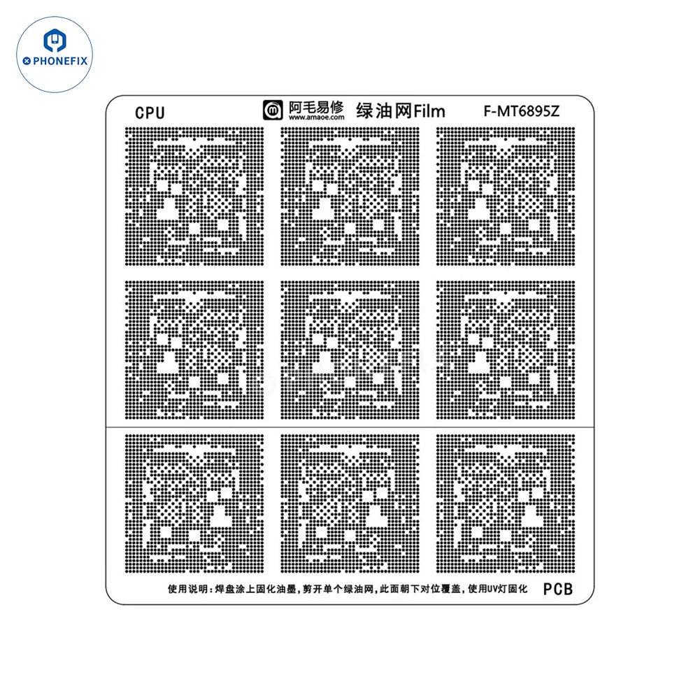 AMAOE Green Oil Network Film for iphone A10-A17 CPU BGA Reballing