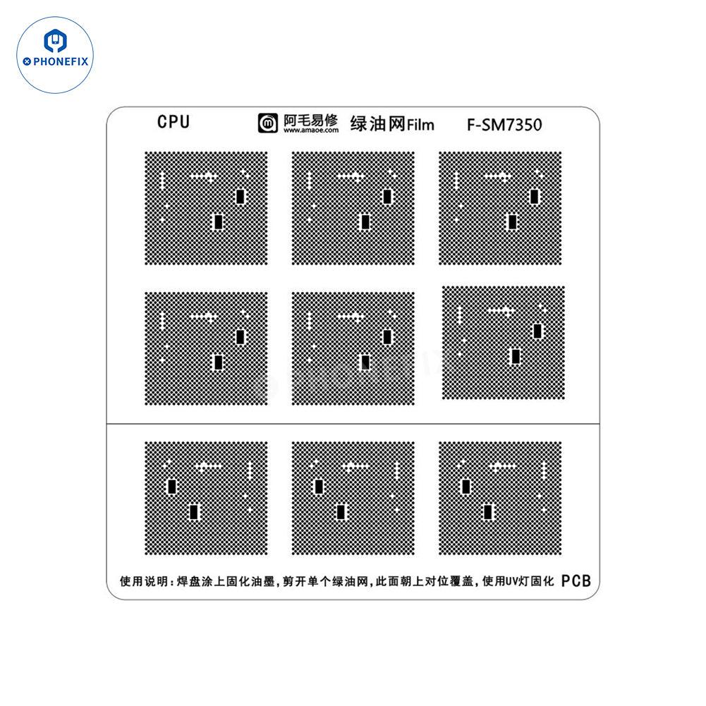 AMAOE Green Oil Network Film for iphone A10-A17 CPU BGA Reballing
