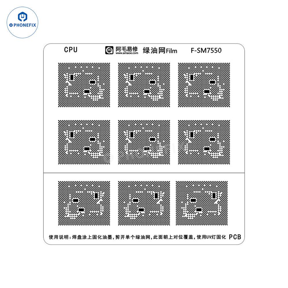 AMAOE Green Oil Network Film for iphone A10-A17 CPU BGA Reballing
