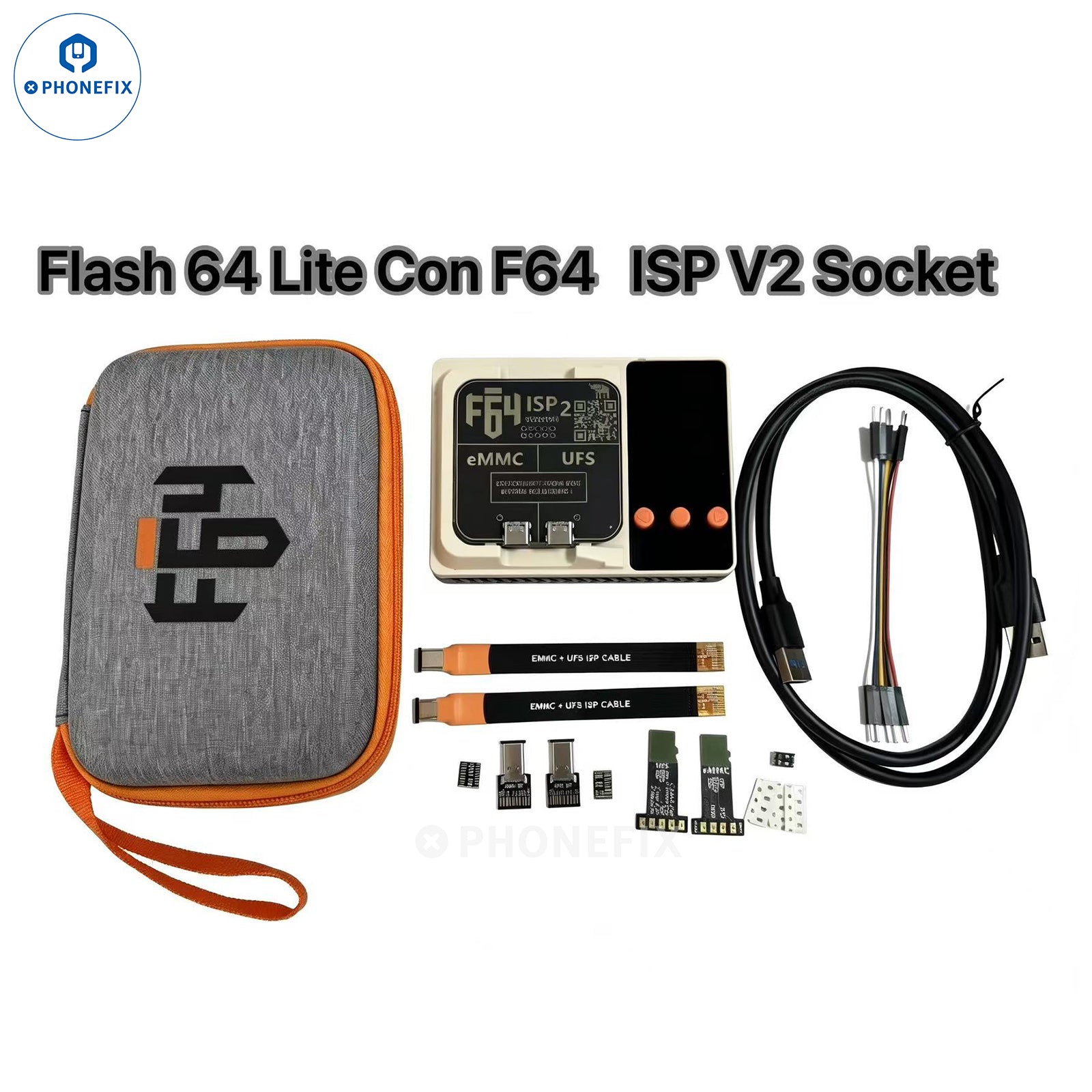 Flash F64 Ultra NAND Programmer for UFS eMMC MicroSD Nano Memory Card - CHINA PHONEFIX SHOP Team