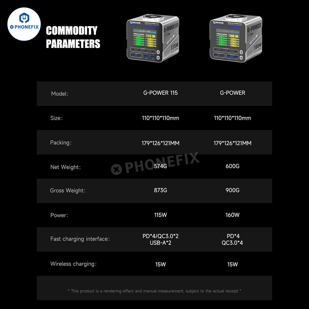 MECHANIC G-POWER 160W Desktop Fast Charging Station
