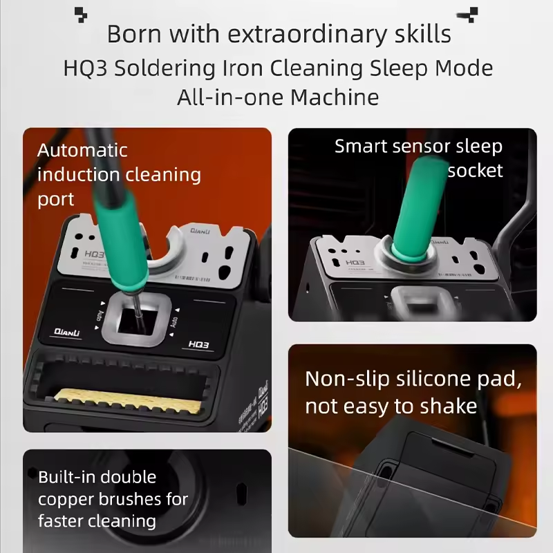 QIANLI HQ3 Soldering Iron Tip Cleaner with Sleep Mode for C245 C210