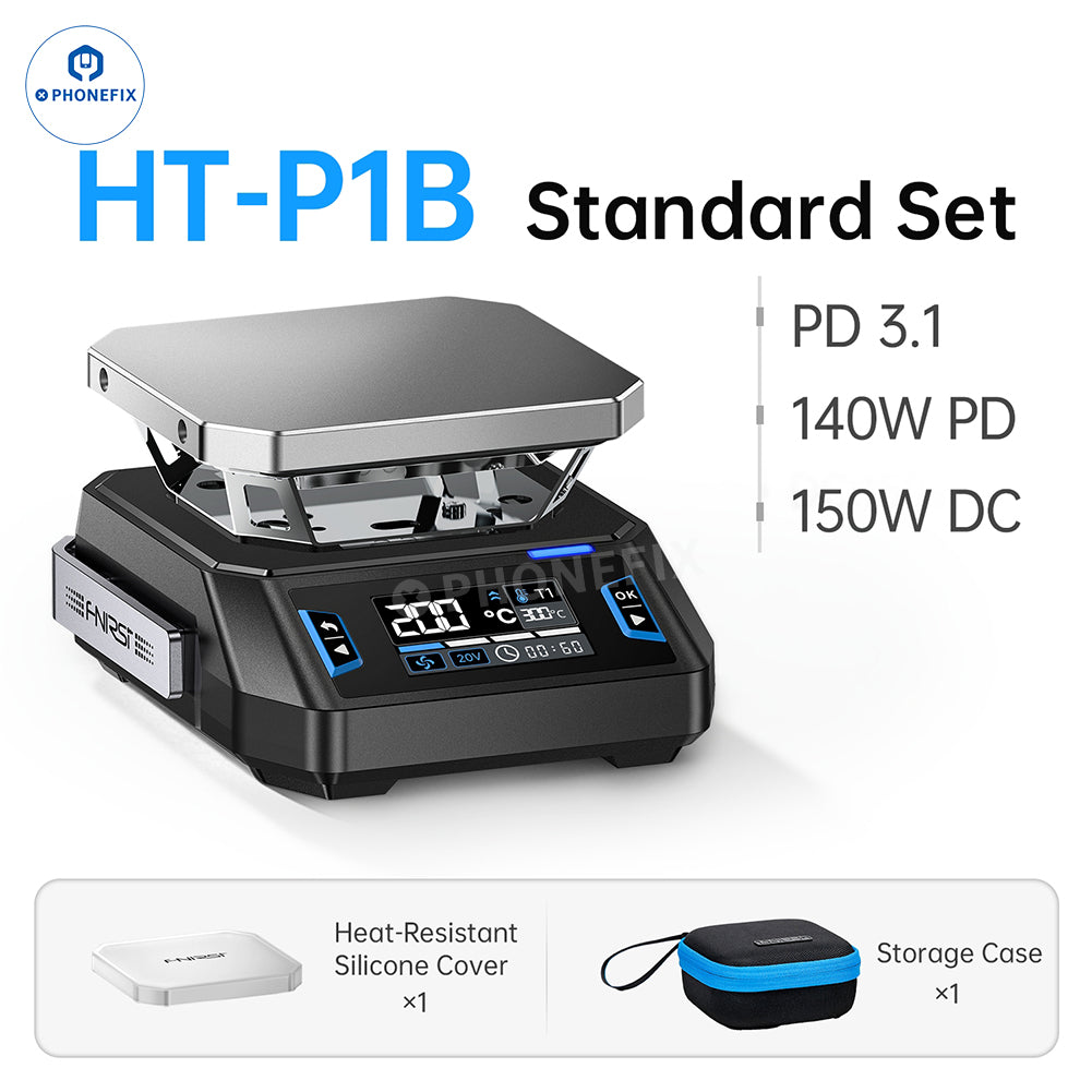 FNIRSI HT-P1B mini heating platform for phone PCB repair, compact device with heating surface for precise PCB work by PHONEFIX
