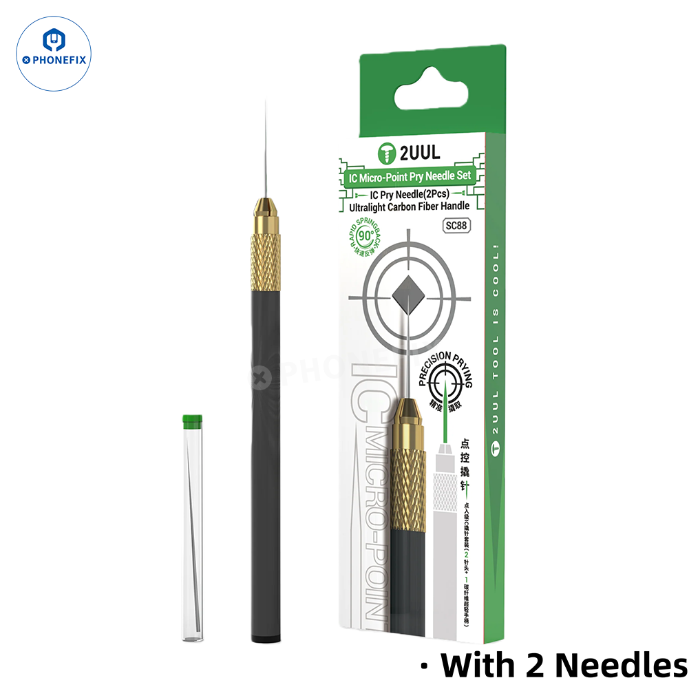 2UUL IC Micro-Point Pry Needle with Carbon Handle for Phone Repair