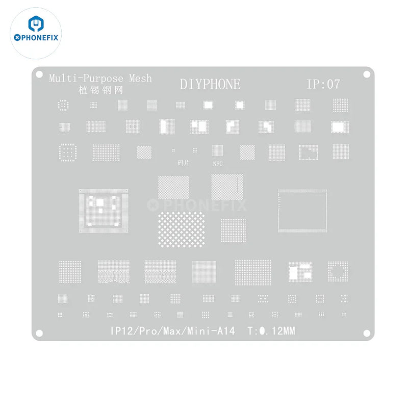 Amaoe CPU IC BGA Reballing Stencils Kit For iPhone PCB Board