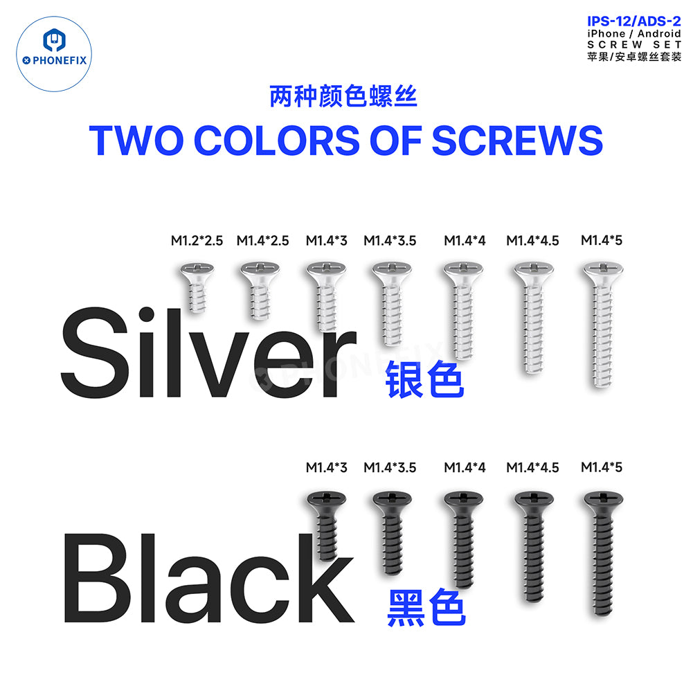 MECHANIC IPS-12 ADS-2 Screw Set for iPhone & Android Repair