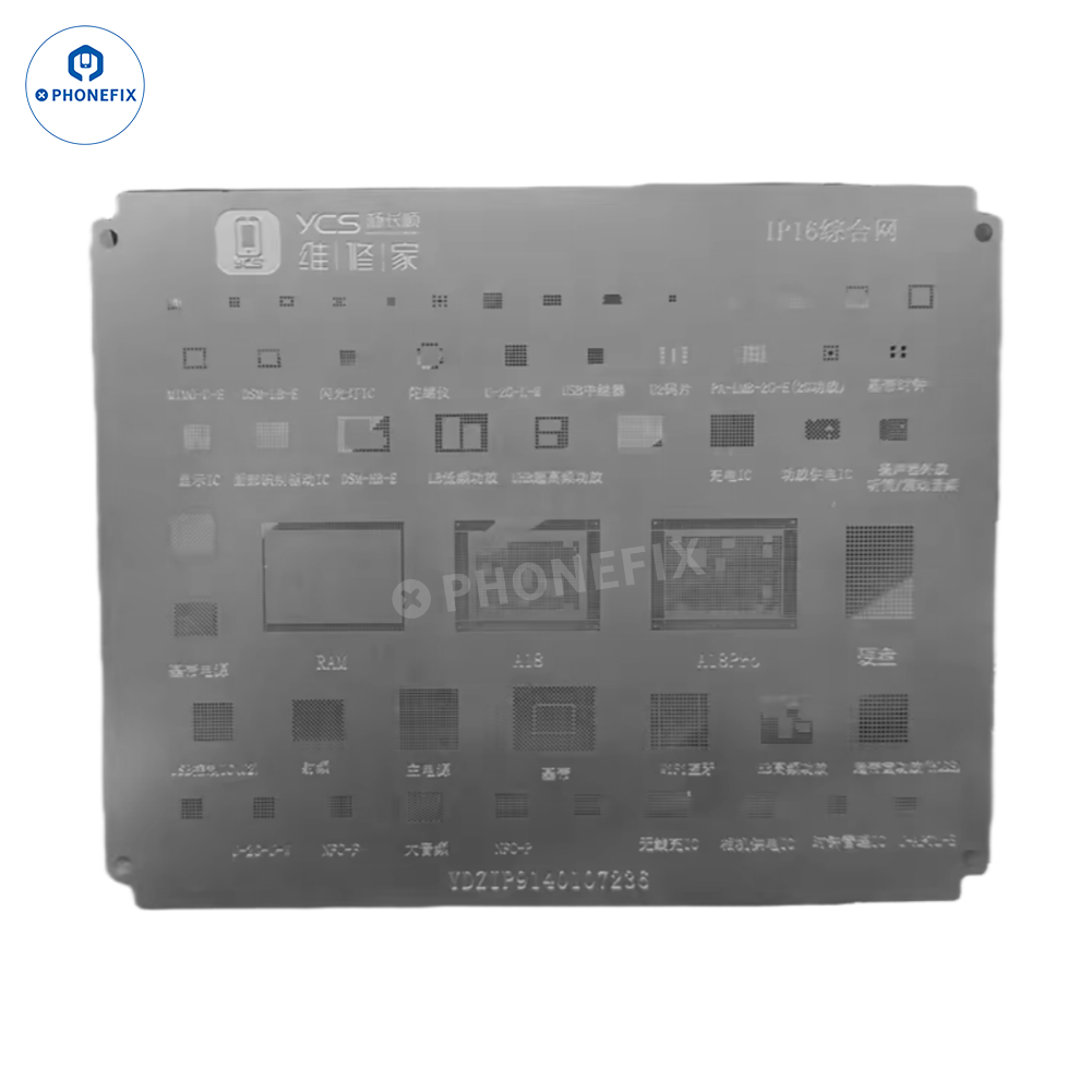 YCS Mobile BGA Reballing Stencils for iPhone Android Phones CPU Chip