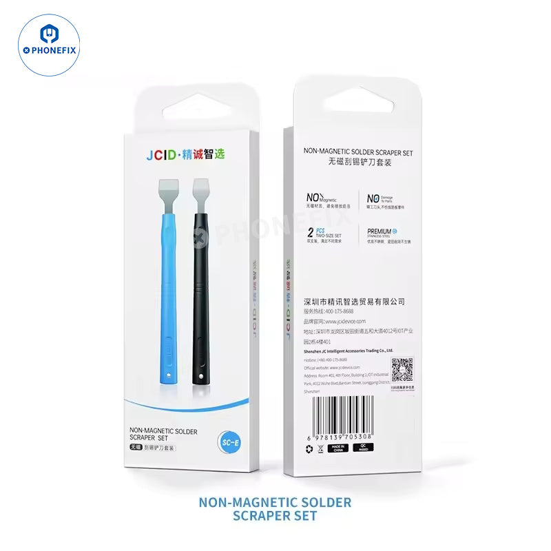 JCID SC-02 Non-magnetic Solder Paste Scraper Set for Phone Repair