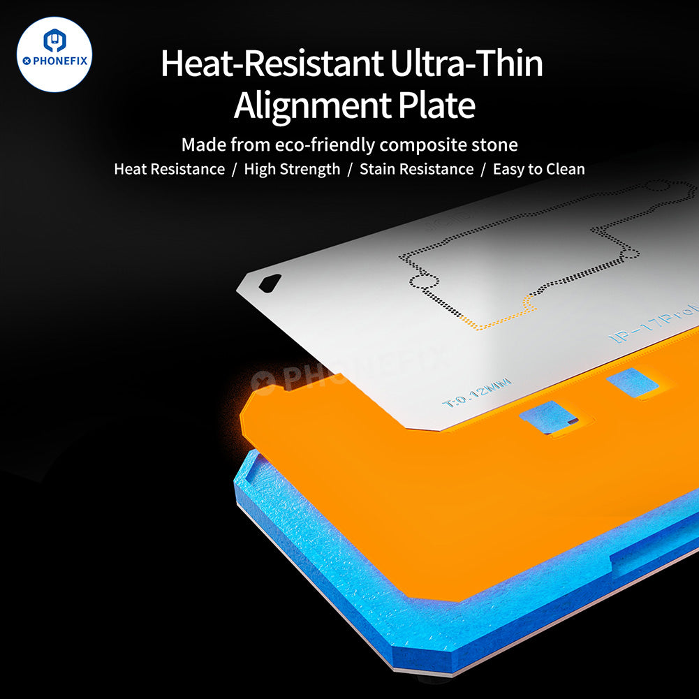 JCID SMT-01 BGA reballing platform for iPhone X-18 series, used for reworking and repairing iPhone circuit boards.
