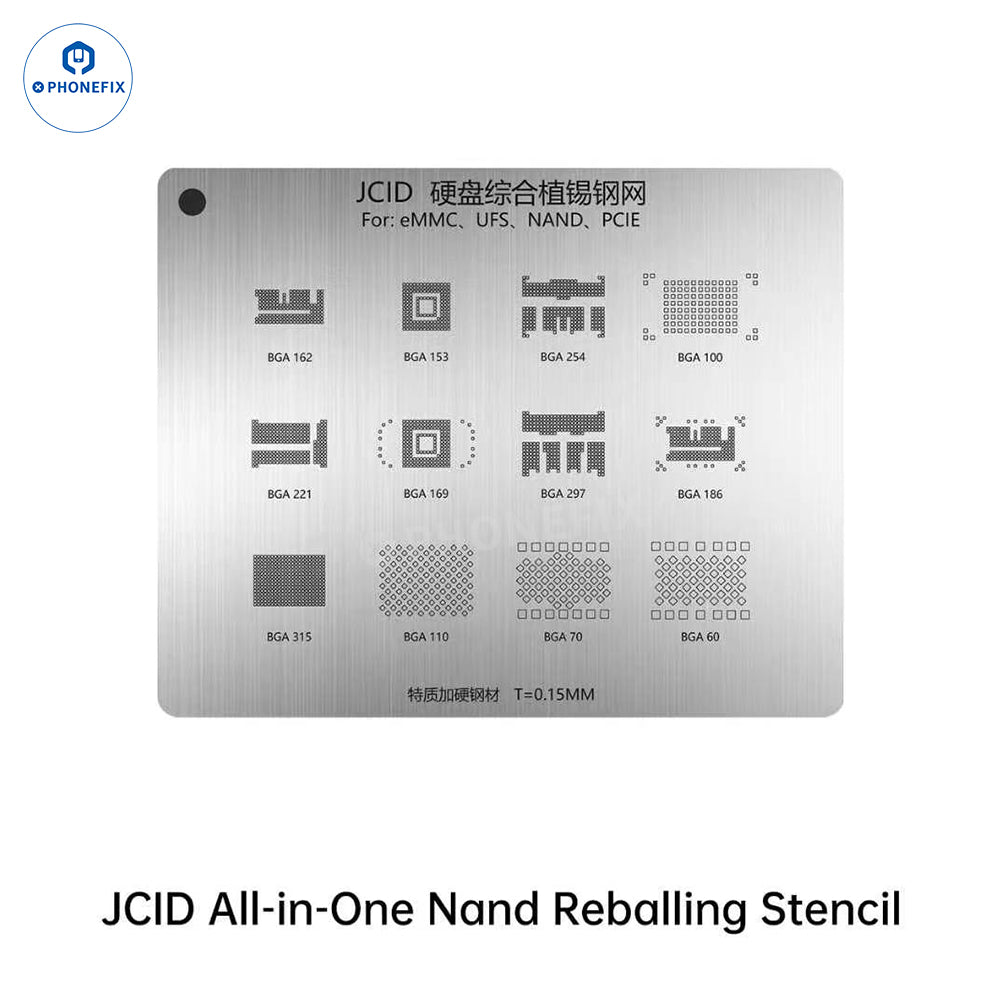 JCID All-in-One NAND Reballing Stencil — Clearance Sale - CHINA PHONEFIX SHOP Team