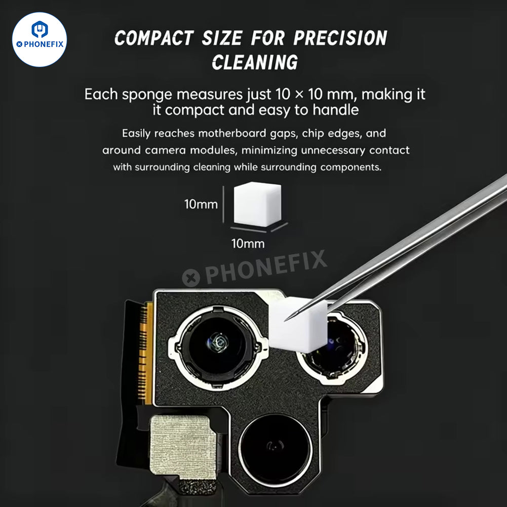 PHONEFIX JCID HM-5/40 cleaning sponge for phone PCB cleaning, small assist tool for electronics maintenance.