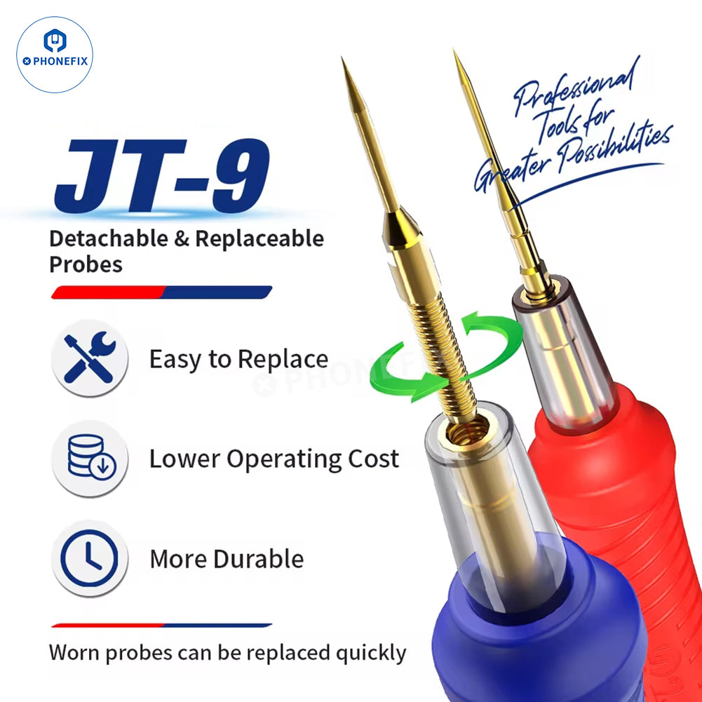JTX JT-9 multimeter test leads pen for digital current and voltage testing, designed for precise measurements and durability.