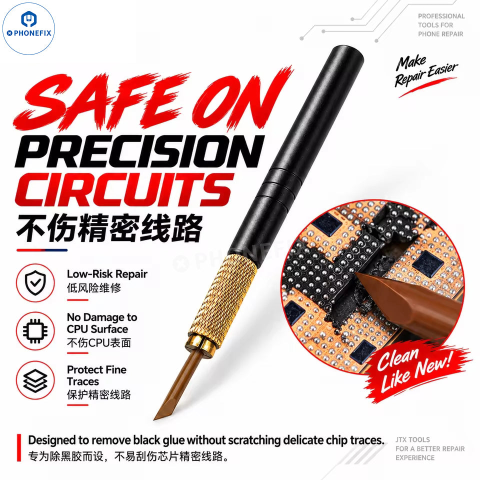JTX CK1 CK2 CPU & PCB Glue Removal Blade Set – 45° Angled Scraper