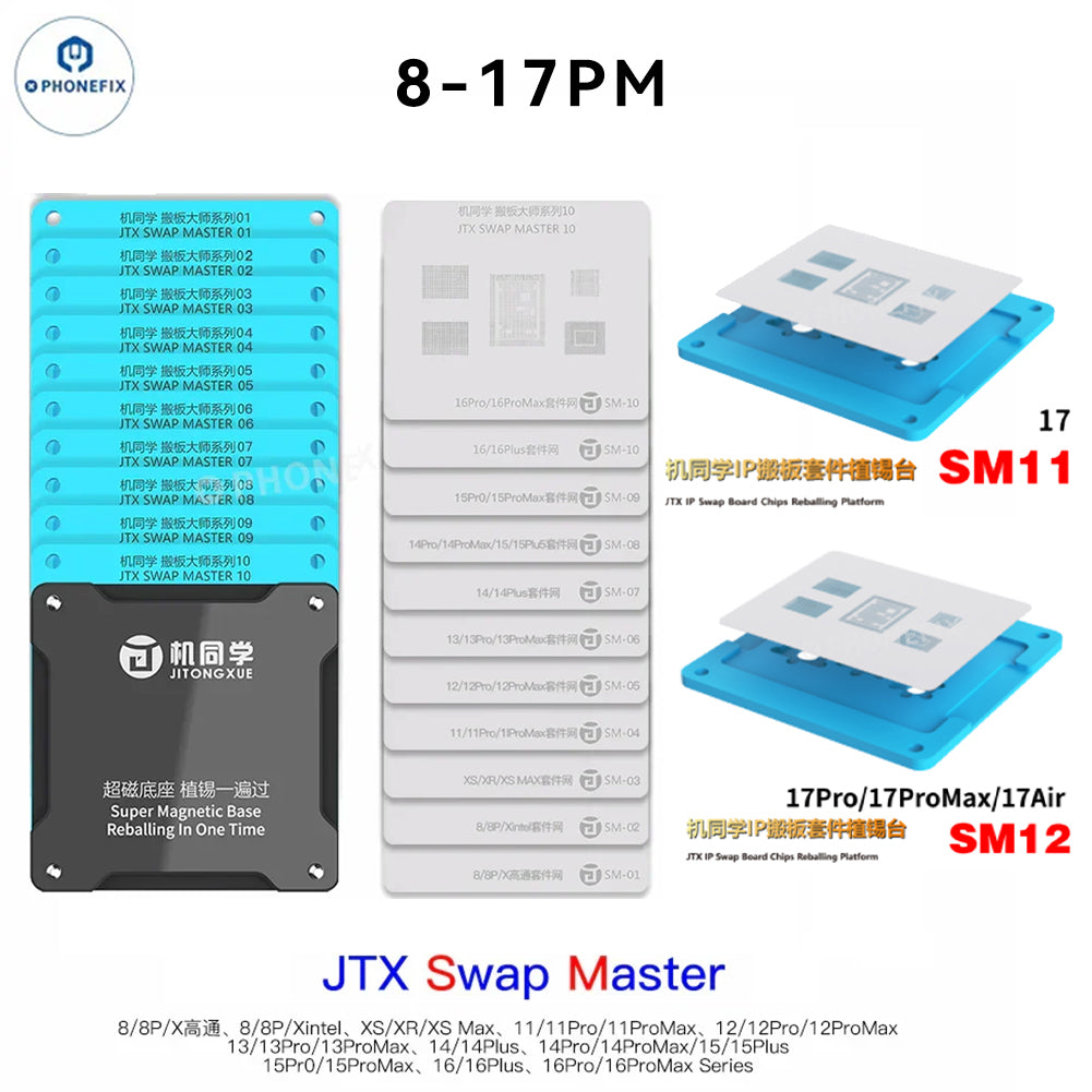 JTX Swap Board CPU Chip Reballing Platform for iPhone 8-17 Pro Max