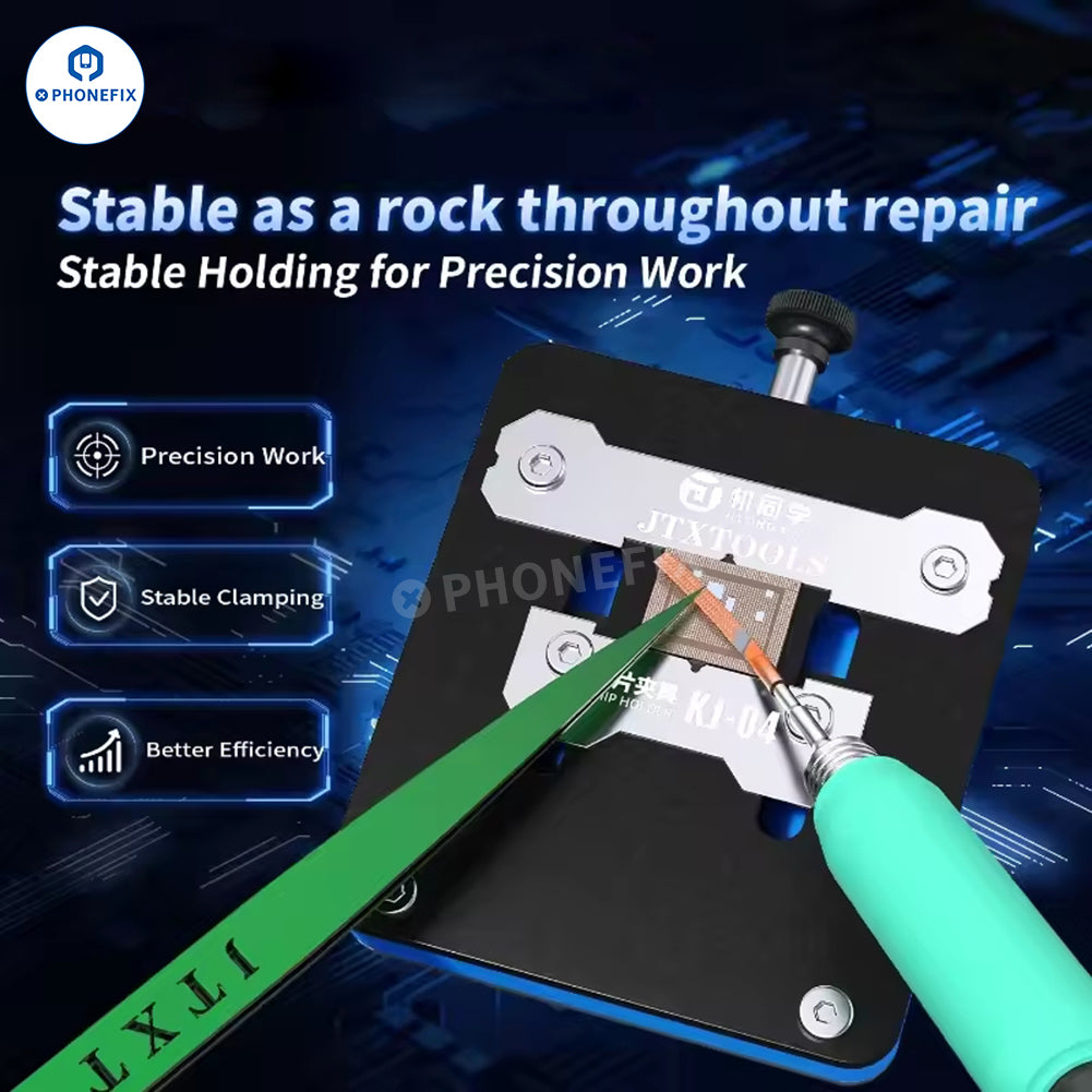 PHONEFIX JTX KJ-04 KJ-05 motherboard IC holder fixture for phone repair, soldering fixture for precise component placement.