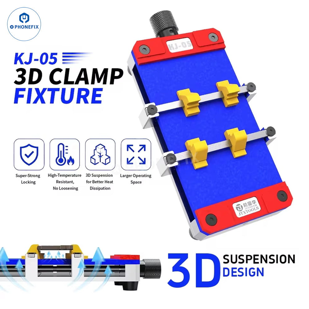 PHONEFIX JTX KJ-04 KJ-05 motherboard IC holder fixture for phone repair, soldering fixture for precise component placement.