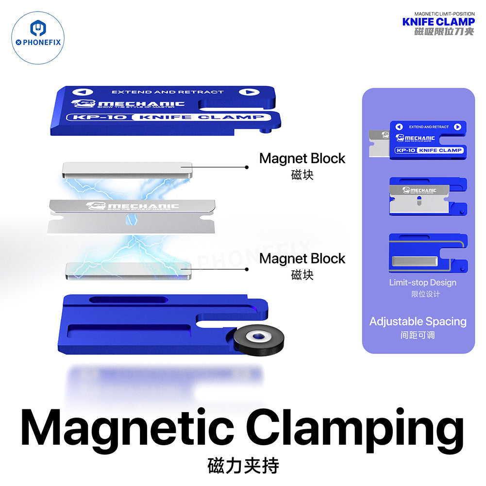MECHANIC KP-10 Magnetic Limit-Position Knife Clamp for Screen Repair