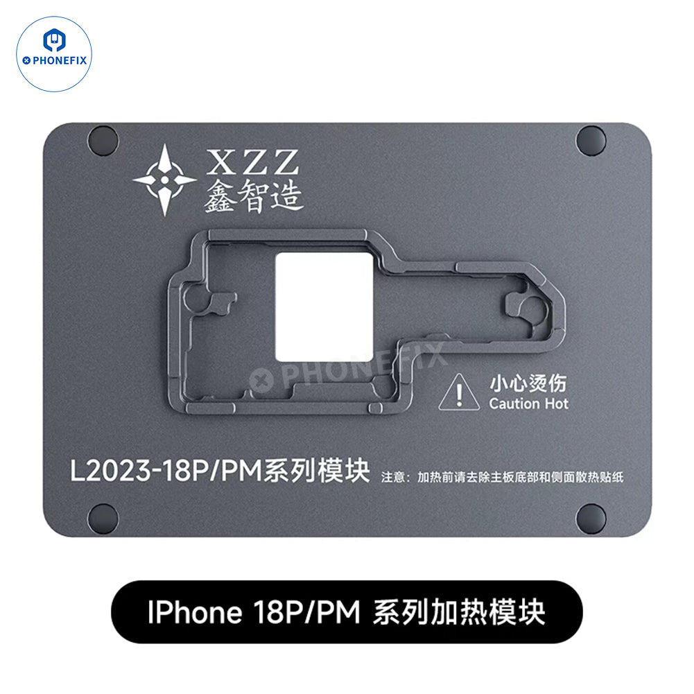 XZZ L2023 Intelligent Desoldering Station for iPhone X-18 Pro Max, PCB heating platform by PHONEFIX, with digital controls and heating elements.