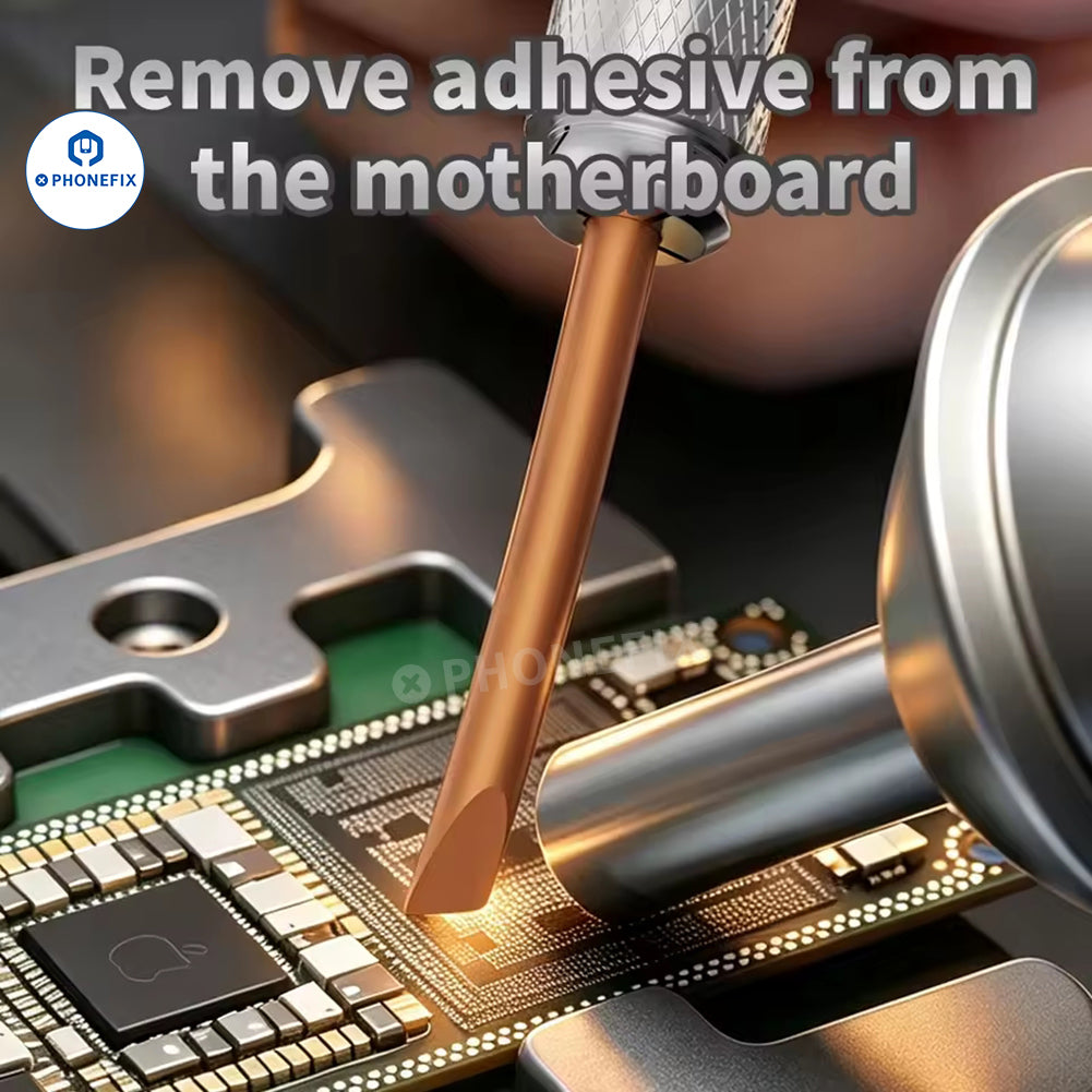 LANRUI T90 degumming knife for phone PCB and CPU IC glue removal, with precision tip for electronics repair.