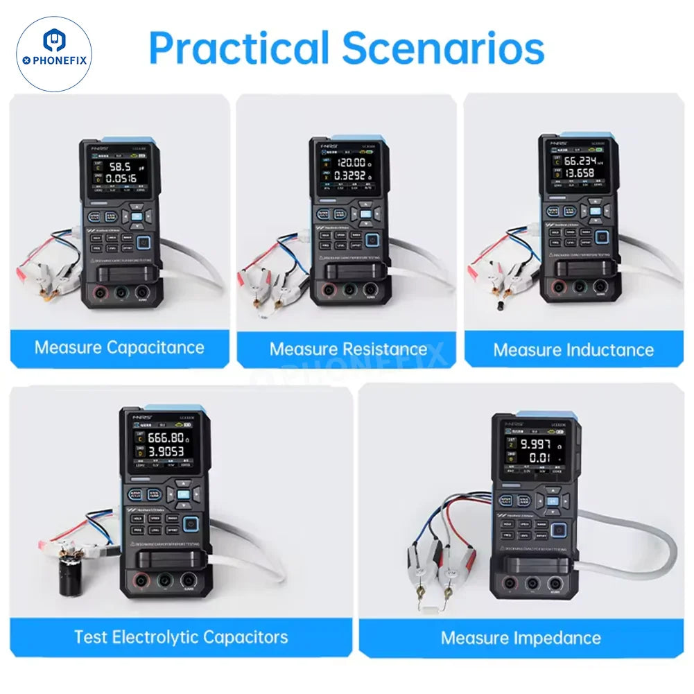 FNIRSI LC1020E LCR-ST1 Mini Digital Tweezers Bridge LCR ESR Tester - CHINA PHONEFIX SHOP Team