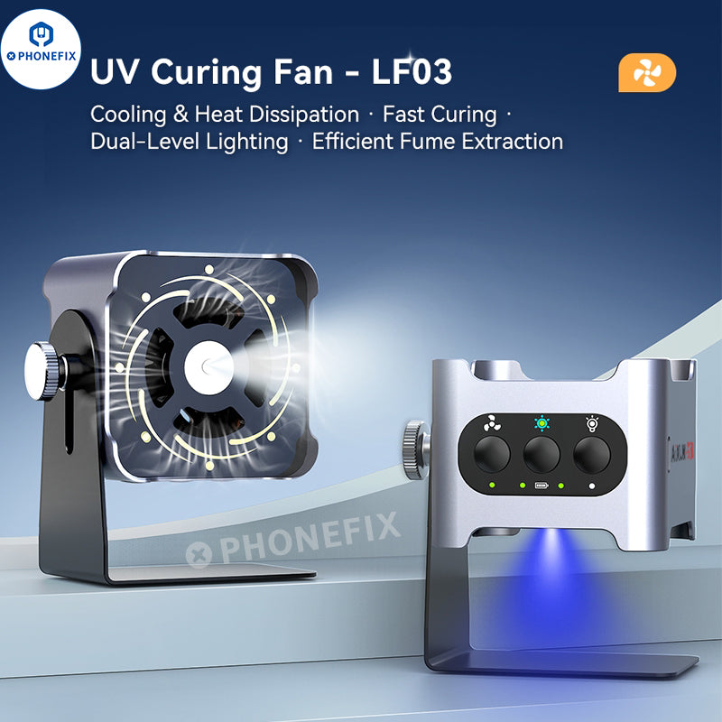 AiXUN LF03 UV Curing Fan for Rapid UV Glue Curing - CHINA PHONEFIX SHOP Team