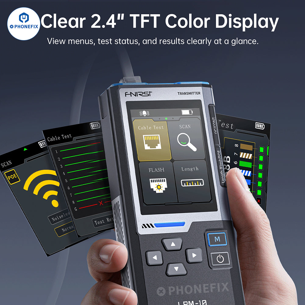 FNIRSI LPM-10C Network Cable Tester – IP Scan & PING Test
