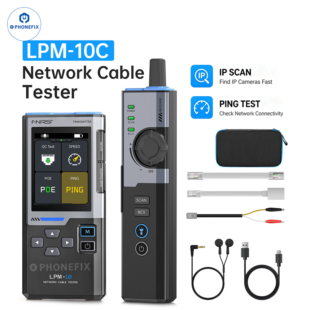 FNIRSI LPM-10C Network Cable Tester – IP Scan & PING Test